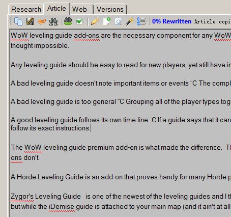 wow leveling